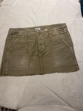 American Eagle Outfitters Olive Utility Mini Skirt